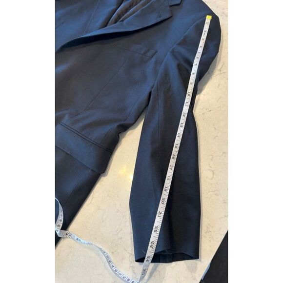 Burberry Vintage Navy Blue Gold Logo Button Blazer Sport Coat Wool 46L - Picture 9 of 14